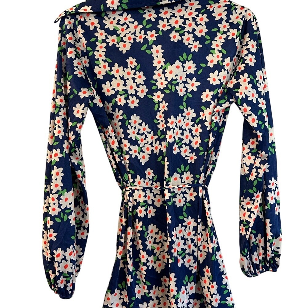 Jantzen Vintage Floral Button Front Belted‎ Dress Size M - Picture 3 of 6